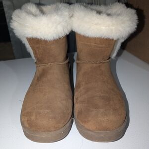 SO White Fur Lined Boots